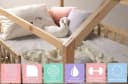 TiCAA Kinderbett Hausbett Kim Skandinavisch Natur Kiefer Bild 5
