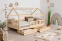 TiCAA Kinderbett Hausbett Montessori Kay Kiefer Massivholz Bild 1