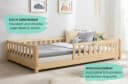 TiCAA 2-in-1 Hausbett Bodenbett Weiß Kiefer Massivholz Bild 5