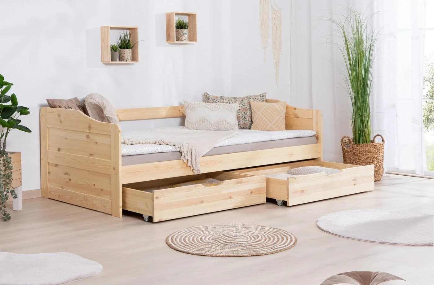 Ticaa Funktionsbett Melinda Kiefer massiv