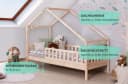 TiCAA Hausbett Lou wandelbar asymmetrisches Dach Kiefer Massivholz Bild 4