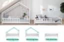 TiCAA Hausbett Lou wandelbar mit asymmetrischem Dach Bild 4