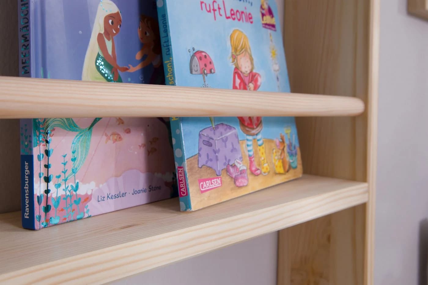 Ticaa Wandregal Toni Kinderregal Massivholz Weiß/Grau/Natur - Bild 5