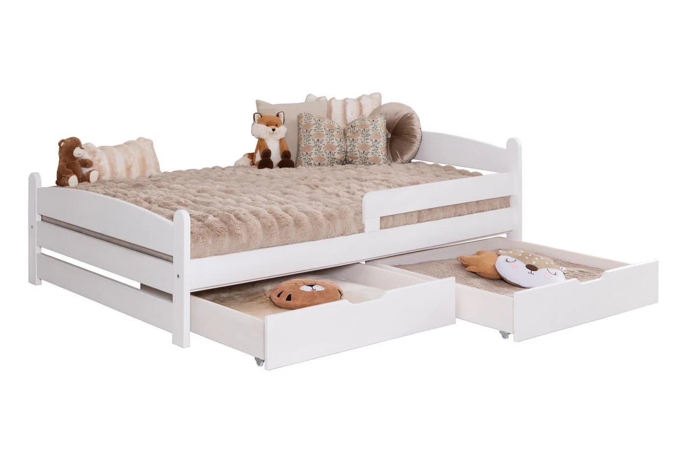 Ticaa Kinderbett Mello Einzelbett Weiß Massivholz - Bild 2