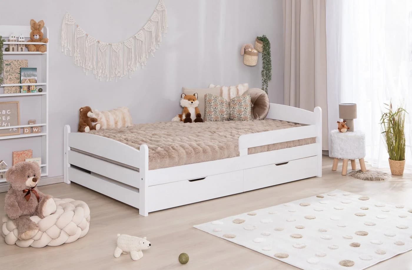 Ticaa Kinderbett Mello Einzelbett Weiß Massivholz - Bild 3