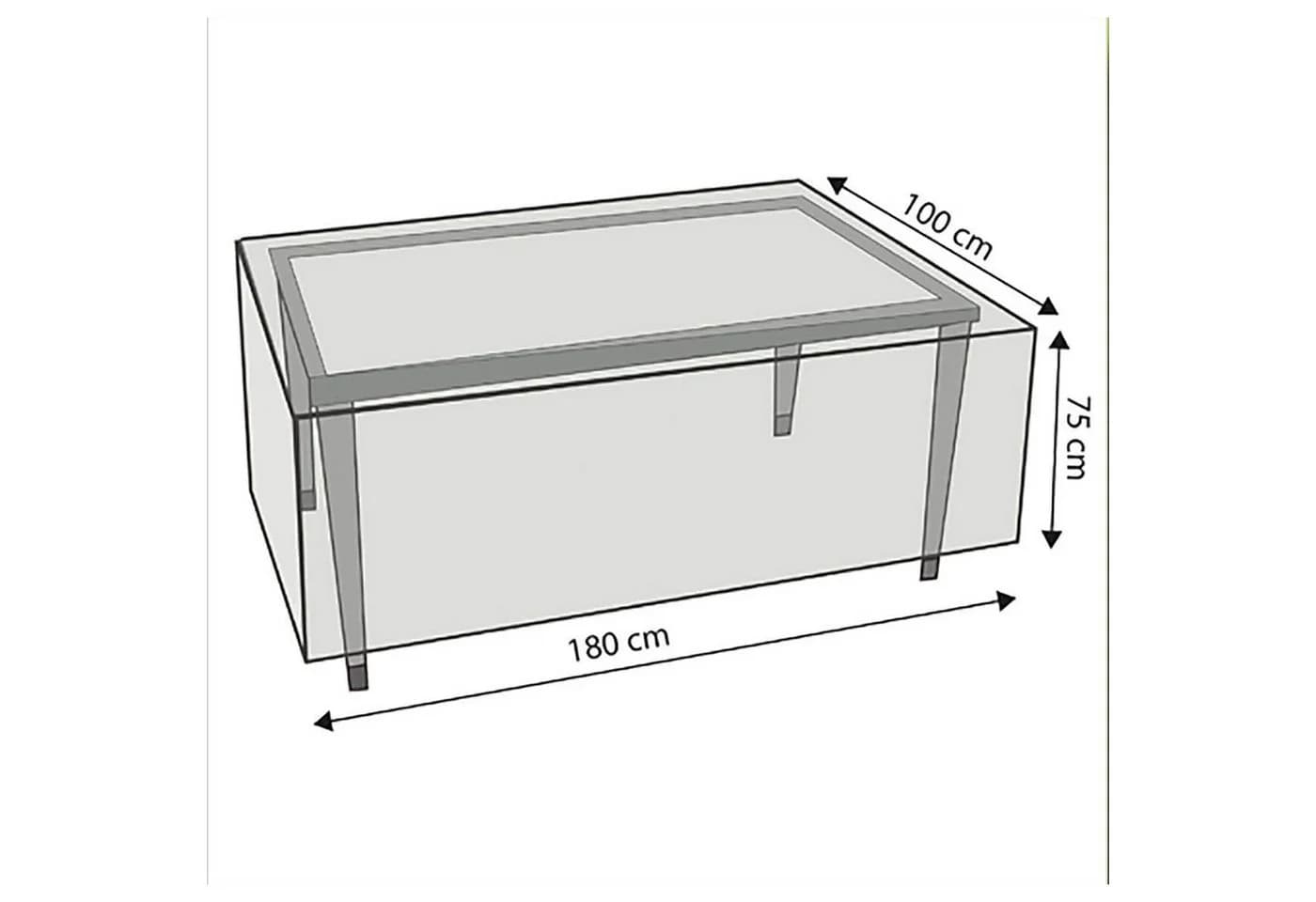 Fachhandel Plus Gartentisch-Schutzhülle Rechteckig 180x100x75 cm - Bild 3