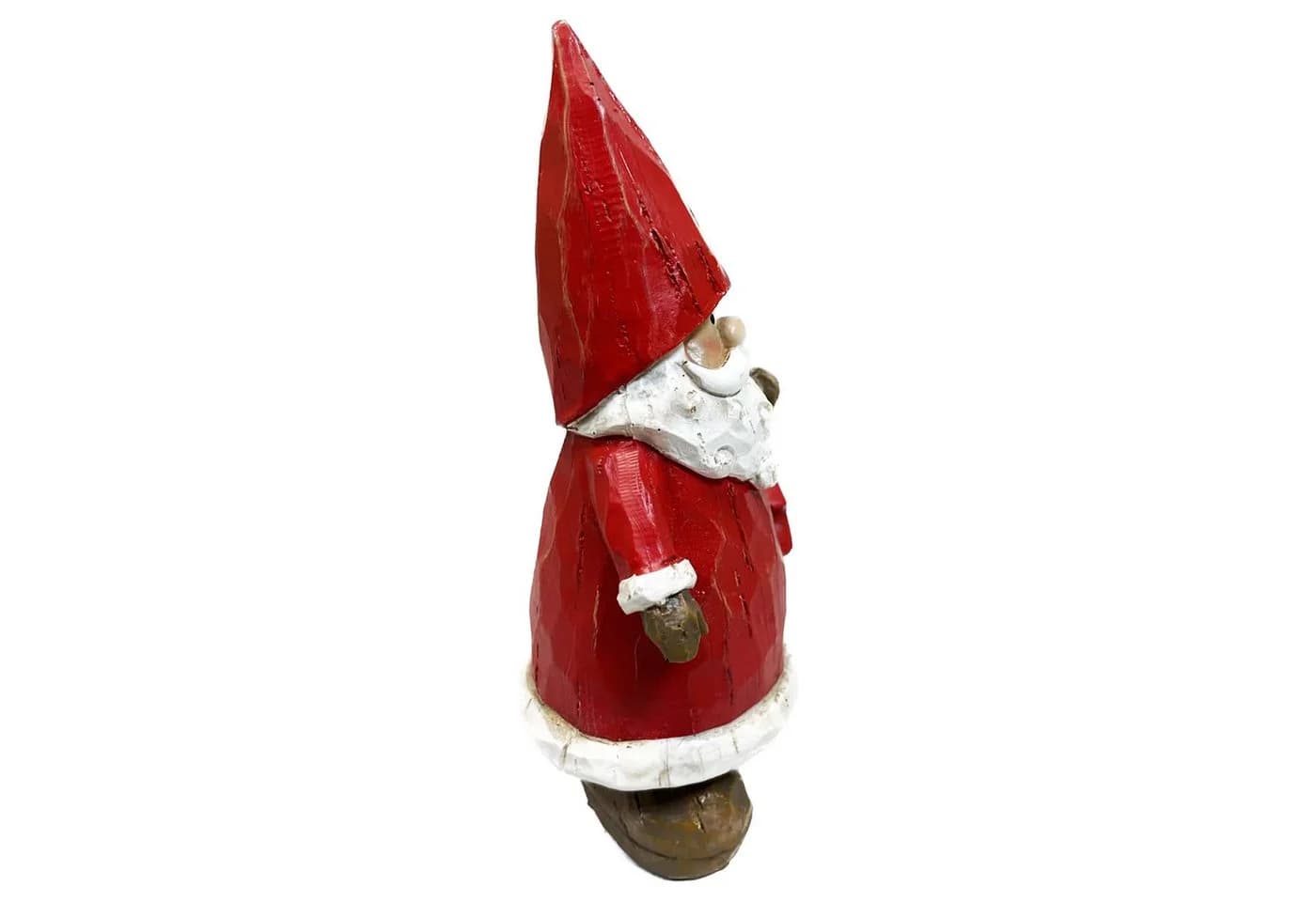Fachhandel Plus Weihnachtsmann Dekofigur mit Weihnachtsbaum in Holzschnitt-Optik - Bild 5