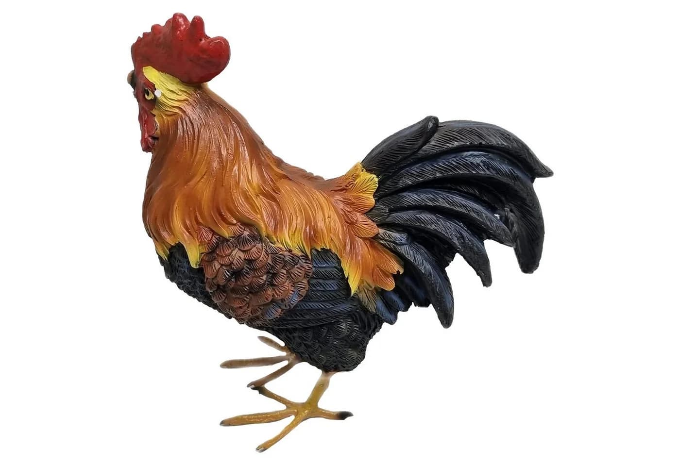 Fachhandel Plus Gartenfigur Hahn & Henne Bunt Polyresin - Bild 3