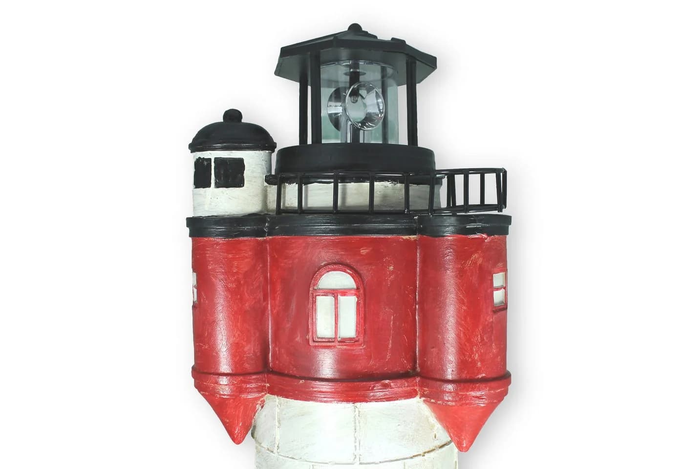 Fachhandel Plus Gartenfigur Leuchtturm Roter Sand Solar Beleuchtung - Bild 5