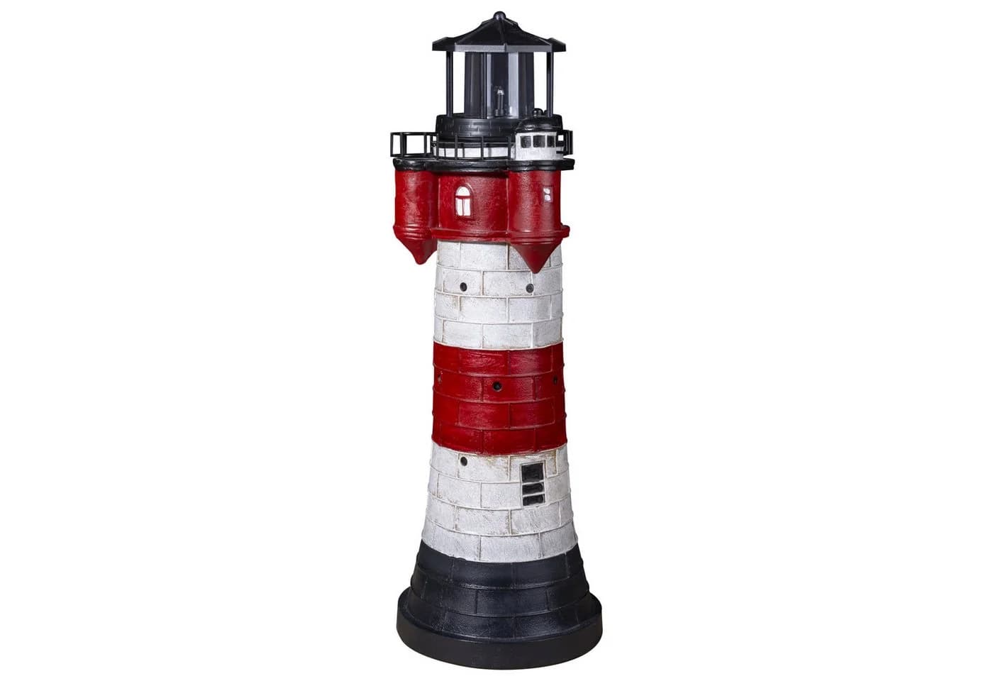 Fachhandel Plus Leuchtturm Roter Sand LED Solar blinkend Maritime Deko - Bild 2