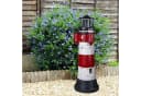 Fachhandel Plus Leuchtturm Roter Sand LED Solar blinkend Maritime Deko Bild 3