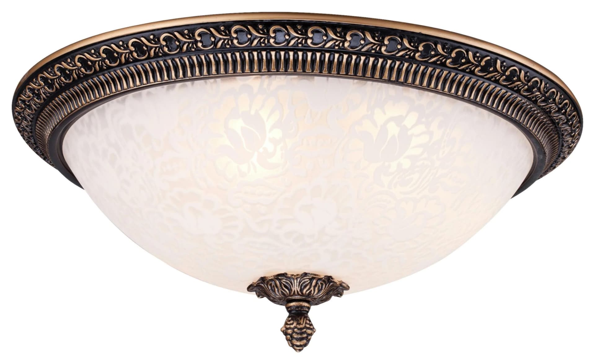 Maytoni Deckenlampe Pascal Bronze Antik Ø 37 cm Glas Metall