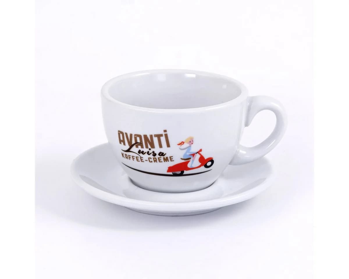 LK Trend & Style AVANTI Milchkaffeetasse 2er Set Porzellan Weiß