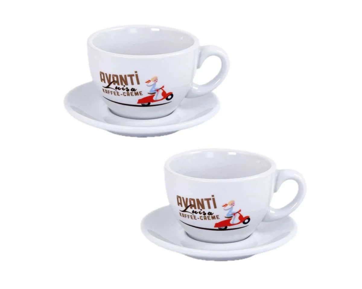 LK Trend & Style AVANTI Milchkaffeetasse 2er Set Porzellan Weiß - Bild 2
