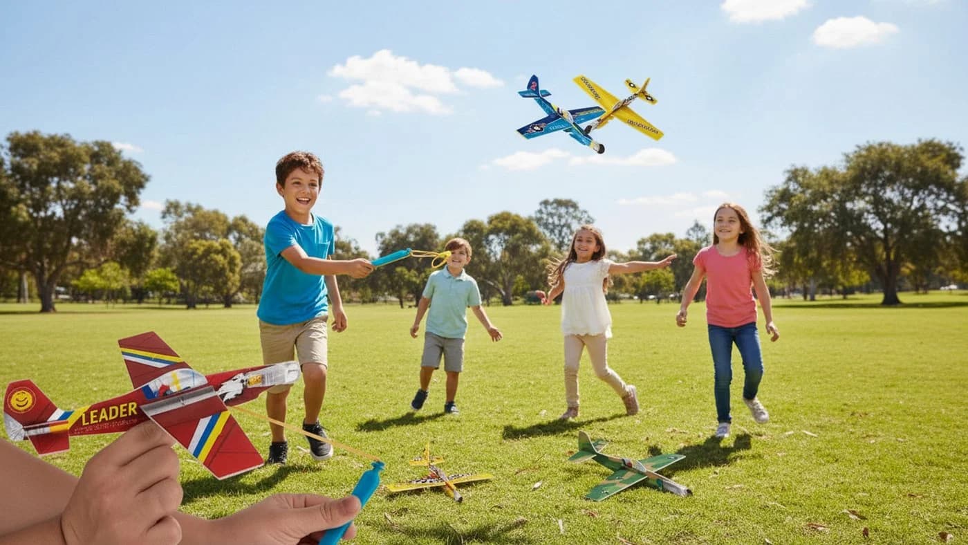 LK Trend & Style Spielzeug-Flugzeug 2-tlg. Gummiband-Start - Bild 4