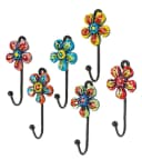 LK Trend & Style Wandhaken 6-tlg. Keramik Handbemalt Bunt Bild 2