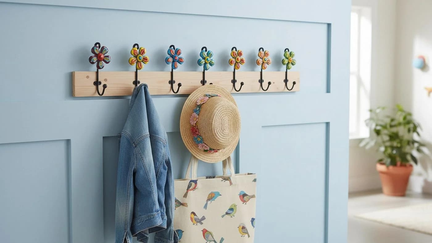 LK Trend & Style Wandhaken 6-tlg. Keramik Handbemalt Bunt - Bild 3