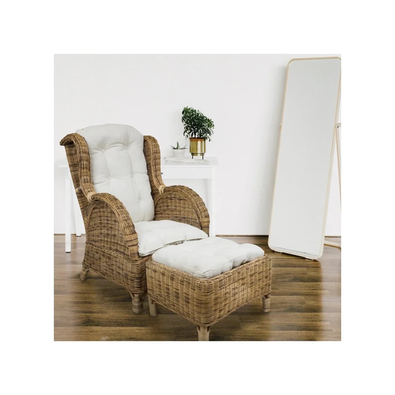 Sedex Ohrensessel Dago Honig mit Hocker