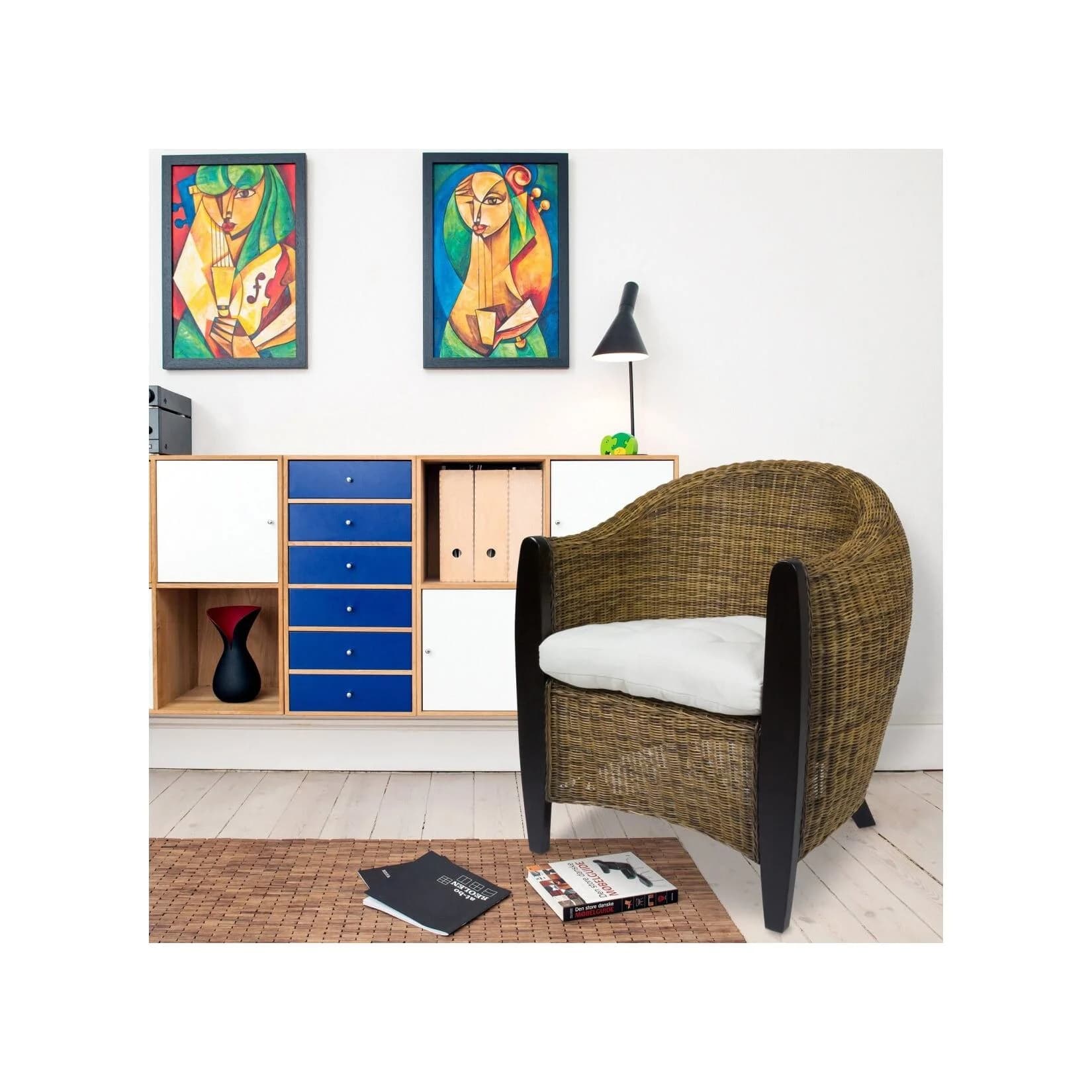 Sedex Bari Sessel bicolor - Rattan & Hartholz