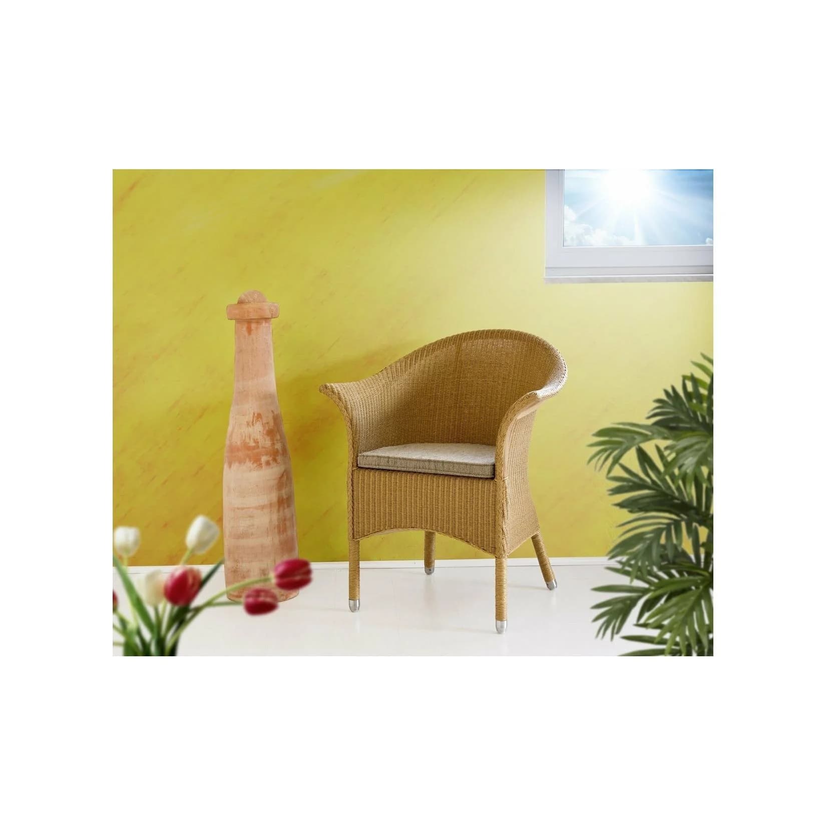 Sedex Charlotte Sessel inkl. Kissen Natur Rattan