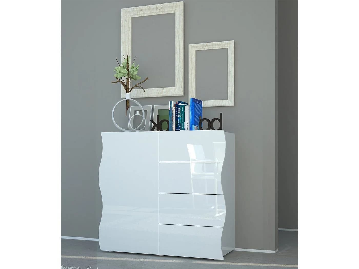 möbelando Highboard Onda, 90 x 81,2 x 40 cm (B/H/T) - Bild 3