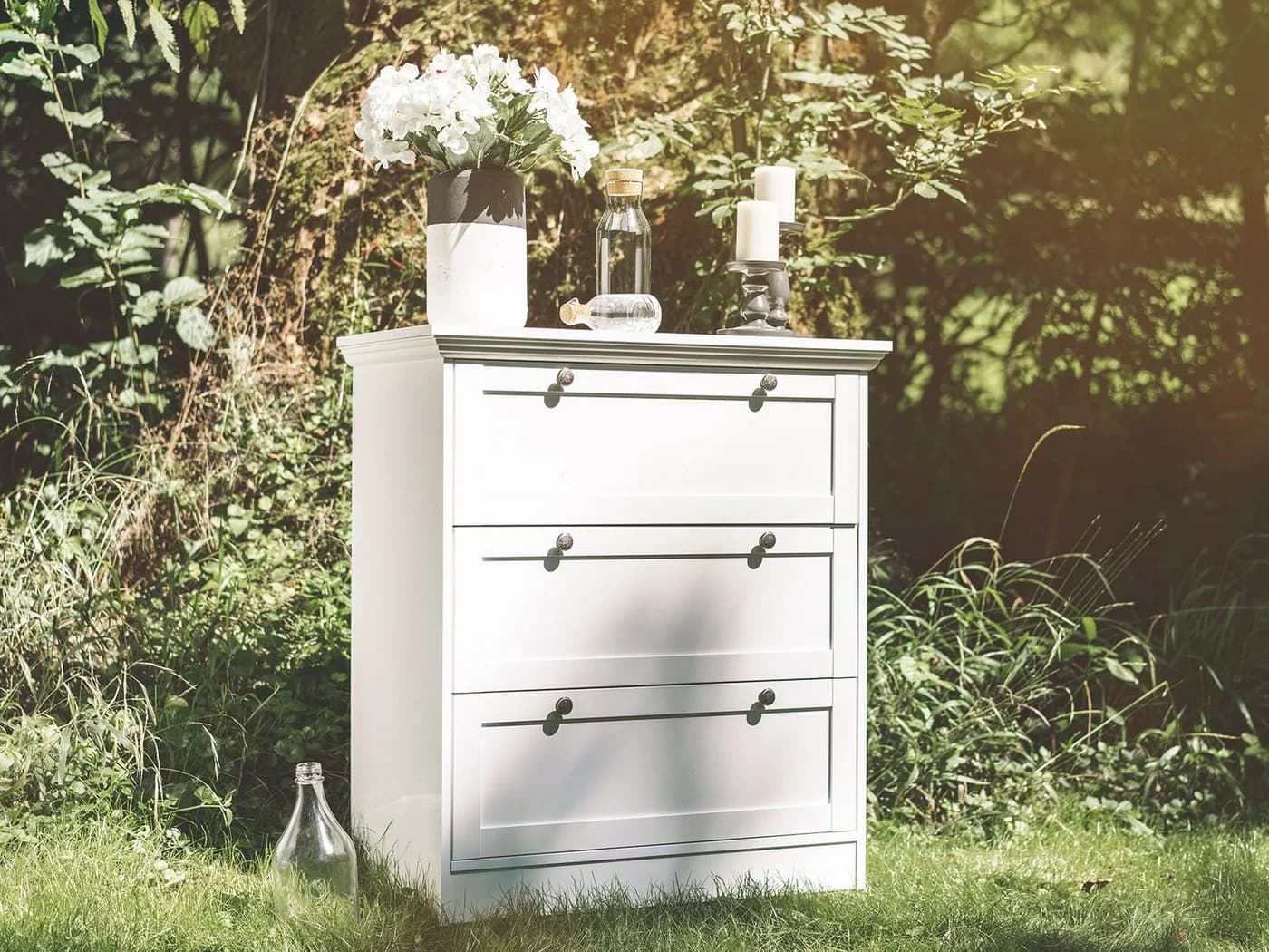 freiraum Kommode Landsted Weiß Landhauslook