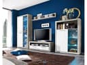 PREISBRECHER Vitrine Rio de Janeiro Betonoptik Weiß-Glanz mit LED Bild 3