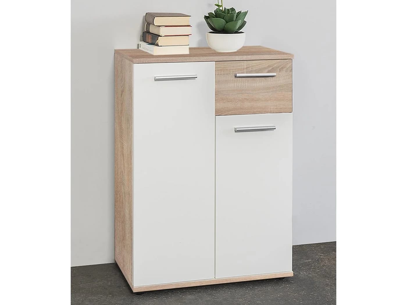 freiraum Kommode Jacklin Weiß Sonoma-Eiche Modern