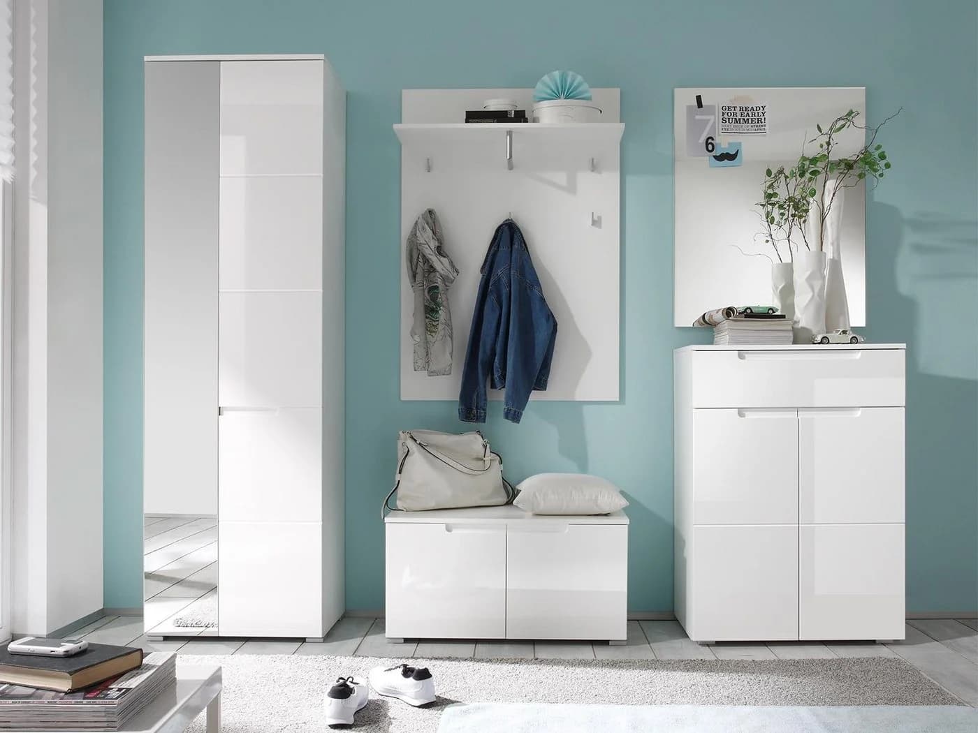 PREISBRECHER Schuhschrank Suzette Weiß - Bild 3