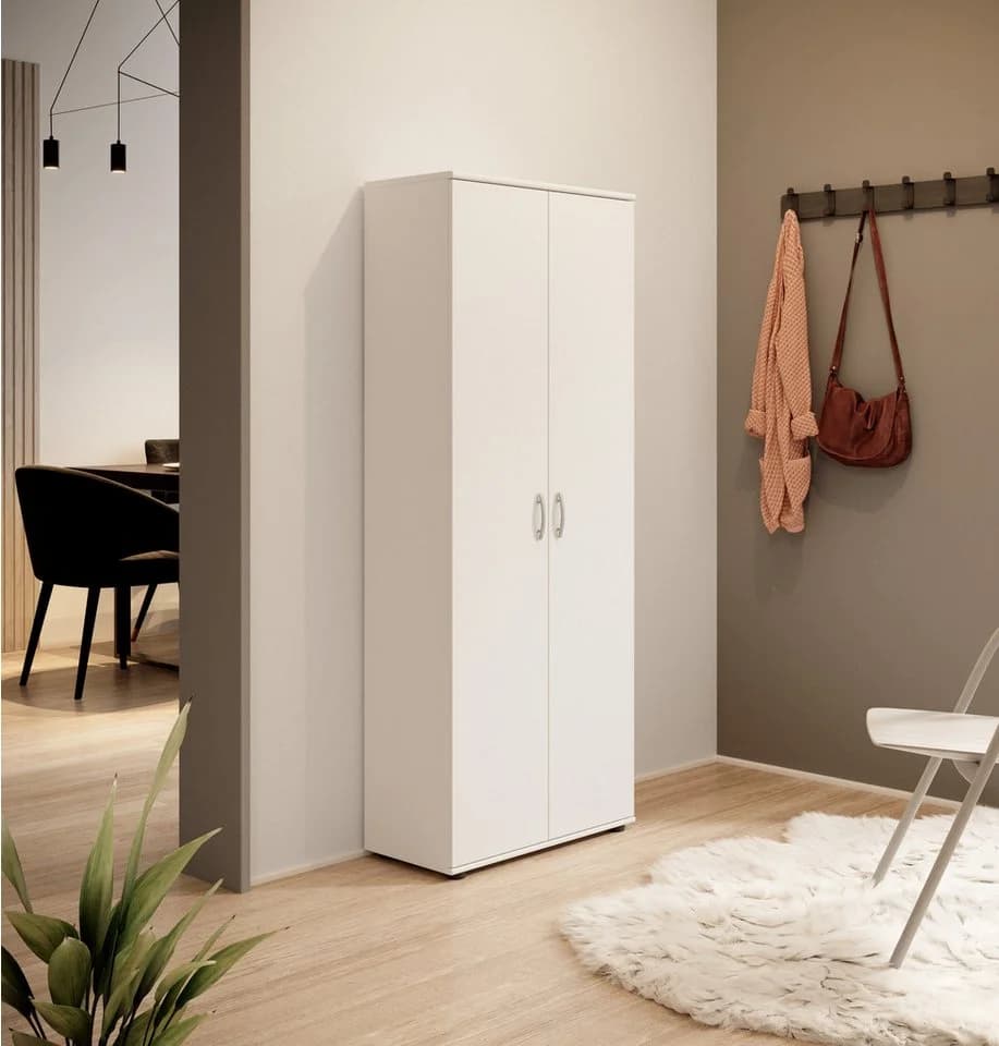 PREISBRECHER Schuhschrank Nolana Weiß 2 Türen