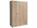 möbelando Kleiderschrank Hamina Sonoma-Eiche 3 Türen 2 Schubkästen Bild 3