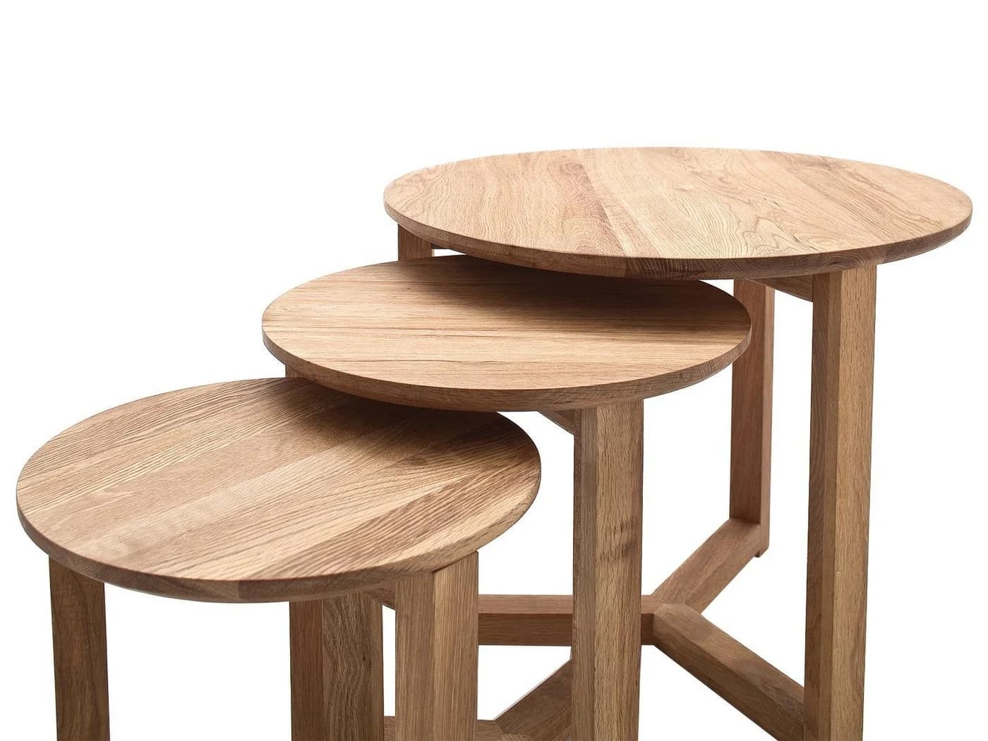 möbelando Satztisch Rich 3-tlg. Asteiche Massivholz - Bild 4