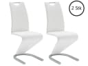 möbelando Esszimmerstuhl Pupik 2er Set Weiß Kunstleder Schwingstuhl Bild 2