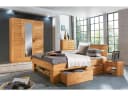Lebenswert Bett Manuel Massivholz Kernbuche mit Stauraum Bild 3