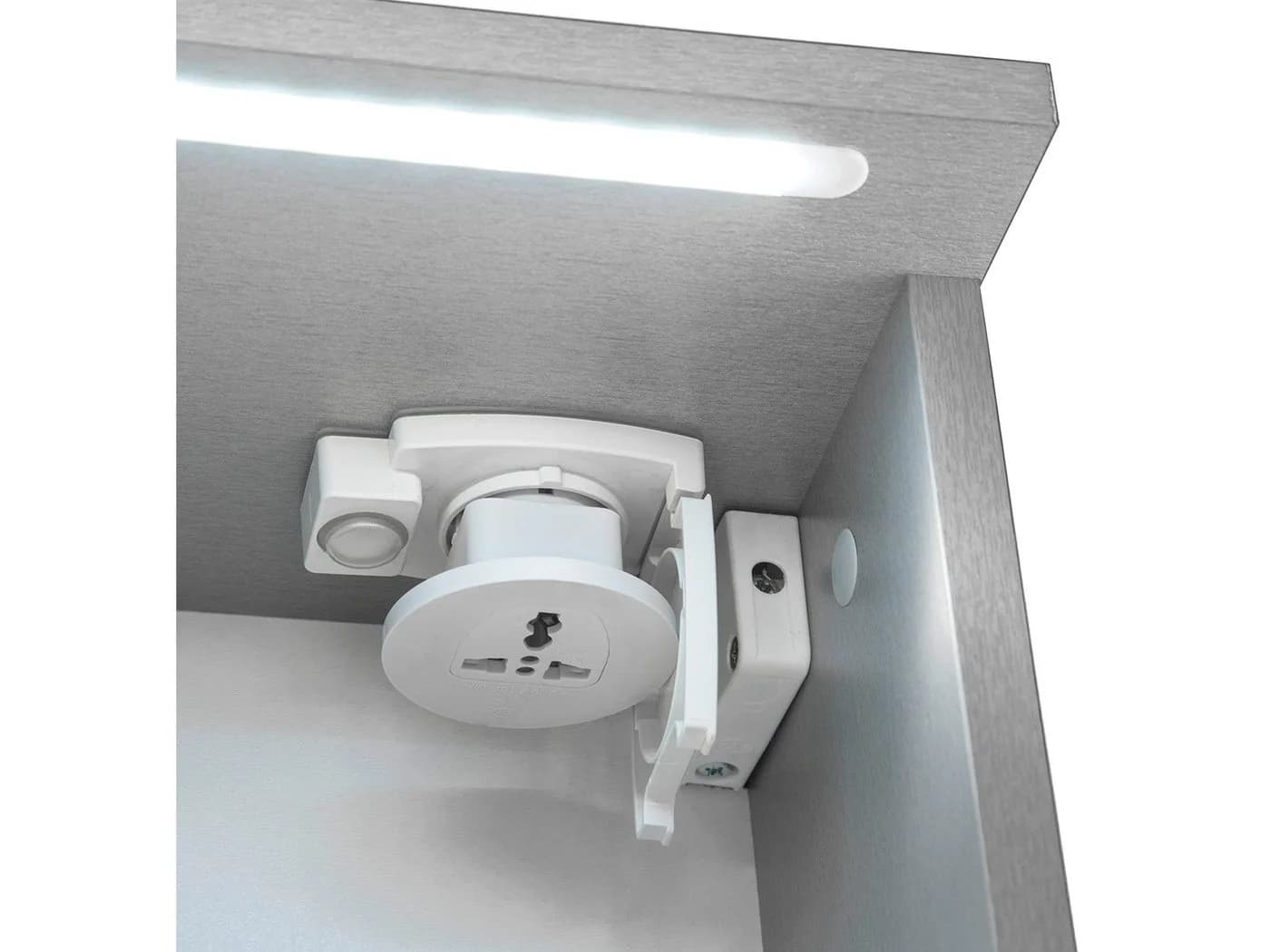 PREISBRECHER Spiegelschrank Kirkja Modern Titan Weiß LED - Bild 4