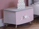 PREISBRECHER Nachttisch Savannah Weiß/Rosa/Grau Kinder-Nachttisch mit Sternmotiv Bild 2