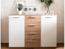freiraum Sideboard Jacklin Modern Weiß Eiche Optik Bild 1