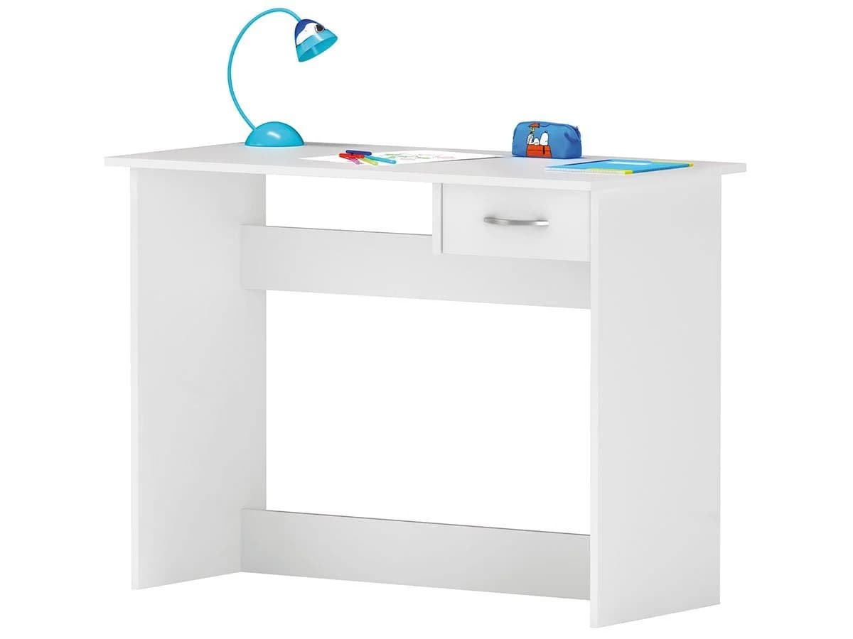 PREISBRECHER Schreibtisch Kid Weiß mit Schubkasten