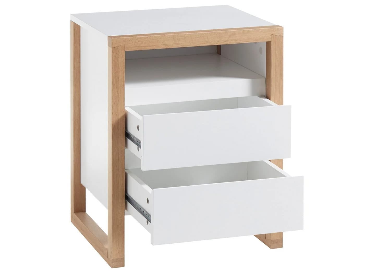 möbelando Nachtkonsole Fremont Massivholz Weiß - Bild 5
