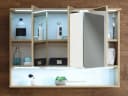 PREISBRECHER Spiegelschrank Bella Wildeiche mit LED & Steckdose Bild 3