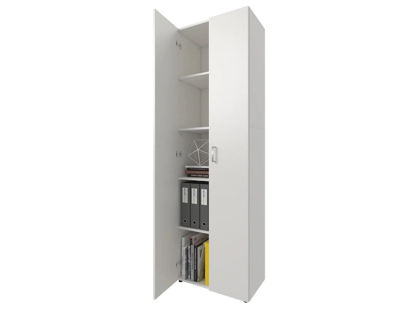 möbelando Aktenschrank Trio 5 Weiß 2 Türen höhenverstellbare Böden - Bild 3