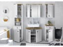 PREISBRECHER Unterschrank Tomlin Weiß Artisan Eiche Landhausstil Bild 4