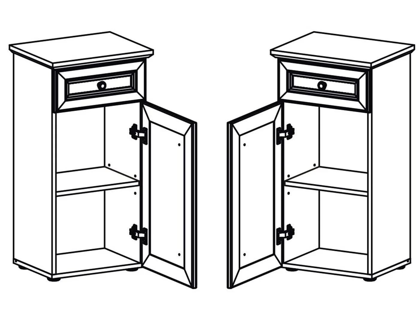 PREISBRECHER Unterschrank Tomlin Weiß Artisan Eiche Landhausstil - Bild 5