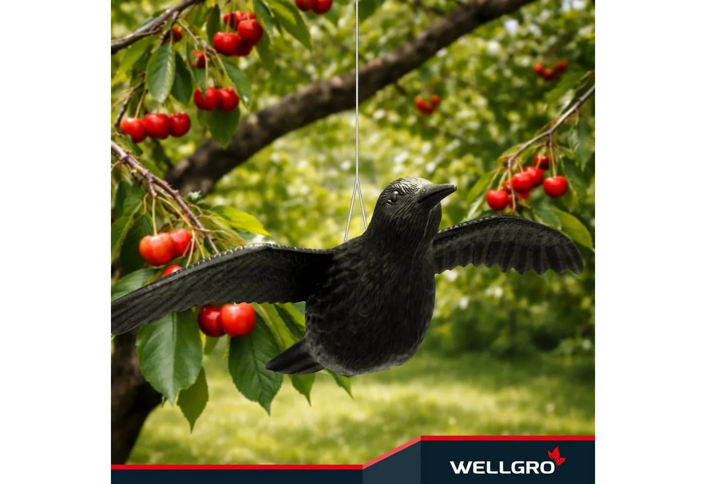 Wellgro Vogelschreck Krähe Set 2-tlg. Schwarz Kunststoff - Bild 5