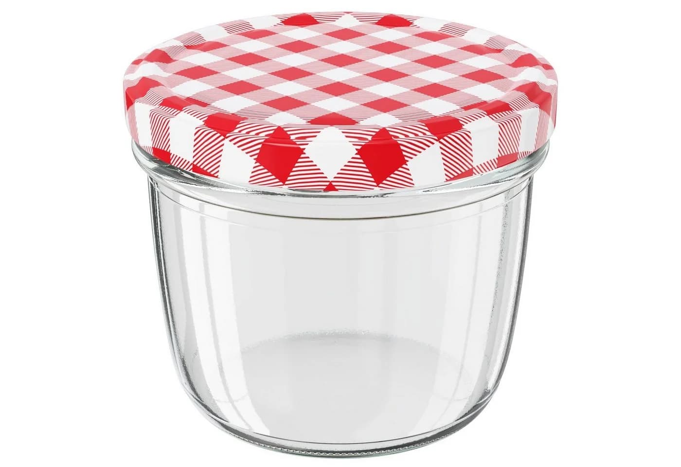 Wellgro Einmachglas Set 75-tlg. 230ml Schraubdeckel rot kariert Glas - Bild 4