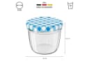 Wellgro Einmachglas 230ml Schraubdeckel blau kariert Glas Bild 1