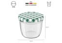 Wellgro Einmachglas 230ml Schraubdeckel Grün Kariert Glas Bild 1
