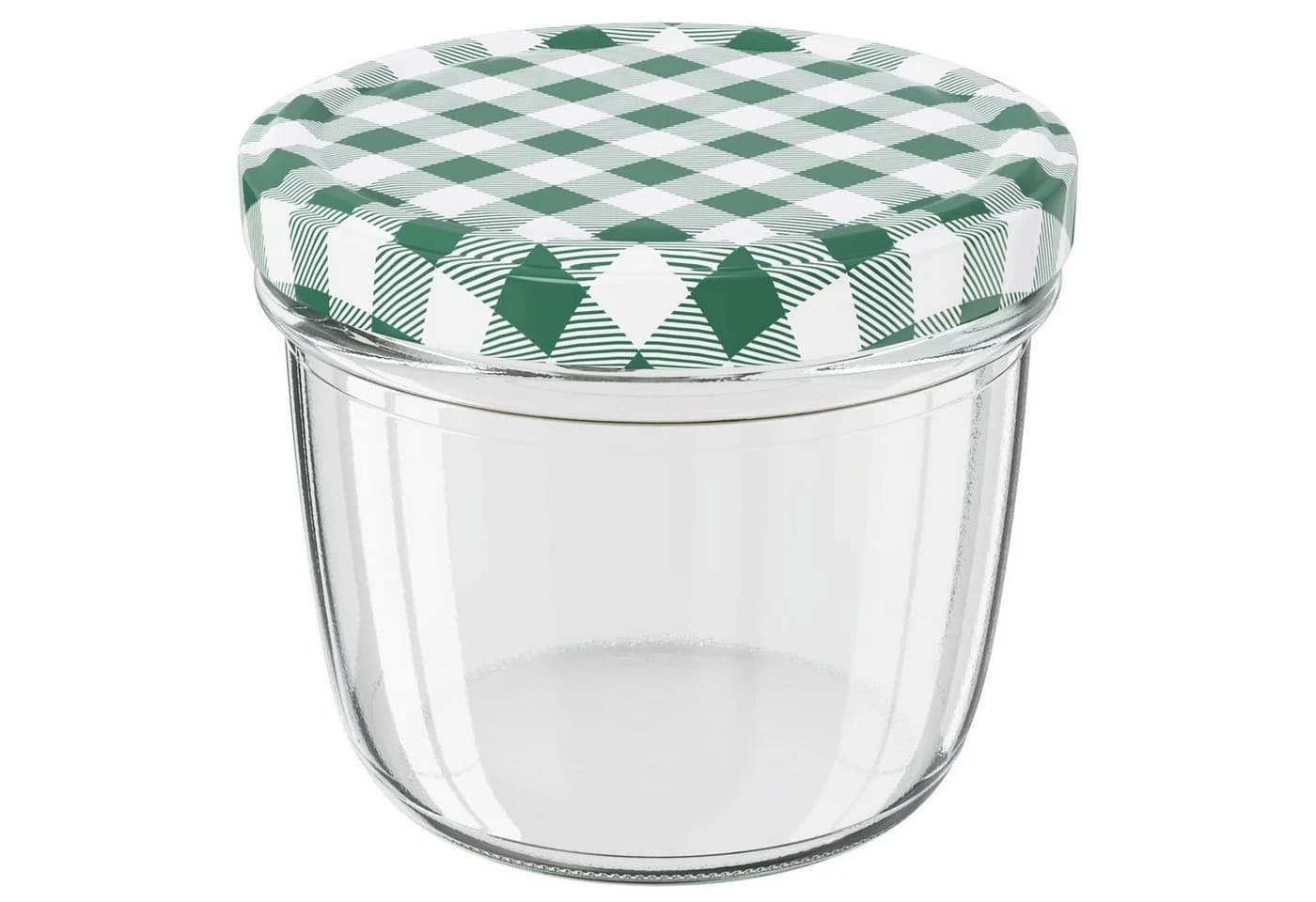 Wellgro Einmachglas 230ml Schraubdeckel Grün Kariert Glas - Bild 4