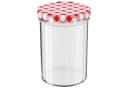 Wellgro Einmachglas 435ml Schraubdeckel rot kariert Glas Bild 1