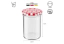 Wellgro Einmachglas 435ml Schraubdeckel rot kariert Glas Bild 5